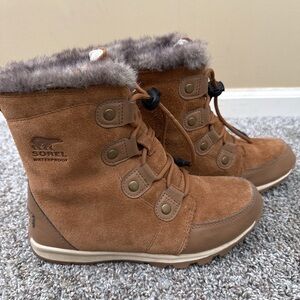 Sorel Kids Tan Fur-Lined Boots